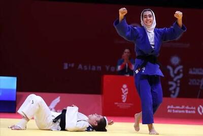  مدال طلای جودو بر گردن مهسا شکیبایی