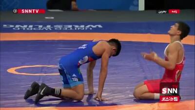  ابراز ارادت مرتضی حاج ملامحمدی آزادکار دهه هشتادی کشورمان به حضرت علی بن ابی طالب امیرالمومنین(ع) پس از کسب طلای بازی های آسیایی جوانان بحرین