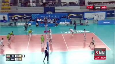  رقابت تیم ملی والیبال جوانان ایران برابر پاکستان در بازی‌های آسیایی جوانان بحرین۲۰۲۵  / پایان ست دوم