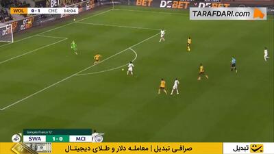  گل طارق جورج به وولورهمپتون (وولورهمپتون 0-2 چلسی)