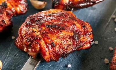  جوجه کباب فضایی با ران بی استخوان مرغ