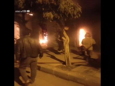  آتش‌سوزی مغازه در بافت قدیمی کرمانشاه