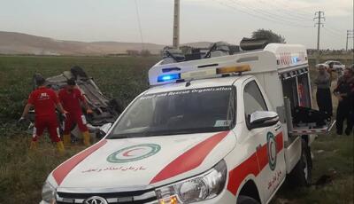  جان‌باختن یک تن در واژگونی خودرو در محور بوکان به میاندوآب