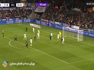  گل اول منچسترسیتی توسط دوکو در دقیقه 39