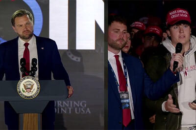  اعتراض یک دانشجو به اسرائیل در سخنرانی معاون ترامپ