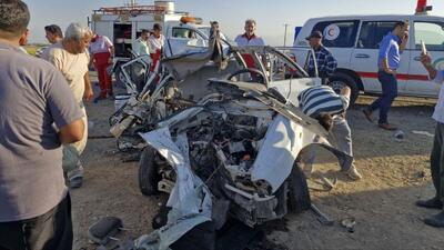  برخورد مرگبار خاور و پراید در محور بایلر