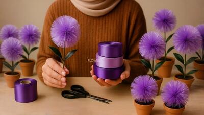  قاصدک ساخته شده از روبان ساتن!