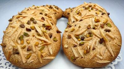  طرز تهیه شیرینی قرابیه بادام مخصوص تبریز، نرم و آدامسی