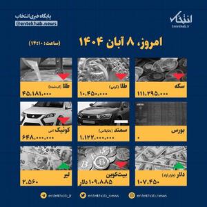  اینفوگرافیک / امروز ۸ آبان قیمت ها چقدر است؟