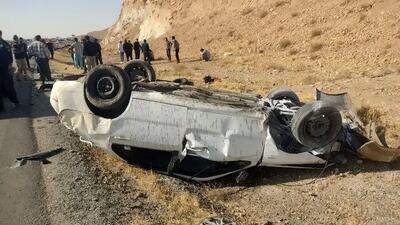  تصادف مرگبار در جاده نهاوند - کرمانشاه / ۵ نفر جان باختند