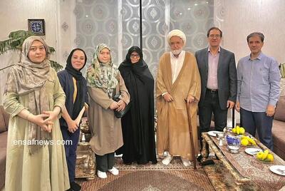  فرزندان میرحسین موسوی به دیدار مهدی کروبی رفتند + عکس