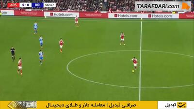  کار تیمی دیدنی بازیکنان آرسنال و پشت پای تماشایی میکل مرینو؛ گل ایتن وانری به برایتون (آرسنال 1-0 برایتون) - پارس فوتبال