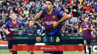  هت‌تریک لوییس سوارز و پیروزی 5-1 بارسلونا مقابل رئال مادرید در سال 2018 - پارس فوتبال