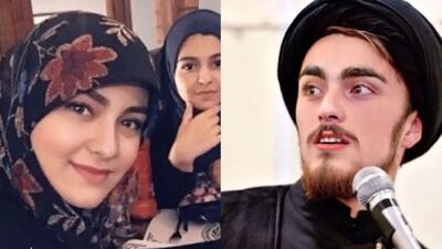  عکس / عاشقانه دلبرانه عروسسید حسن خمینی برای شوهرش سید احمد خمینی/ نگاه اگر نکنی... زنده میمانم ؟! ...