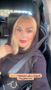  سلفی خانم مجری پرحاشیه، پشت فرمان خودرو