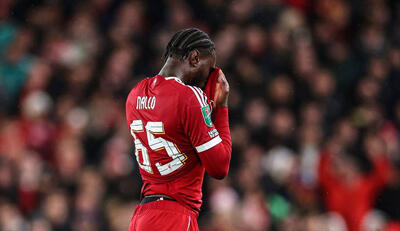  مورد عجیب آمارا نالو؛ دو کارت قرمز در دو بازی برای تیم بزرگسالان لیورپول!