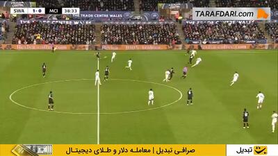  گل جرمی دوکو به سوانزی (سوانزی 1-1 منچسترسیتی)
