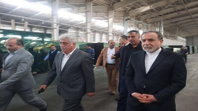  بازدید وزیر امور خارجه از کارخانه شیشه در آذربایجان شرقی