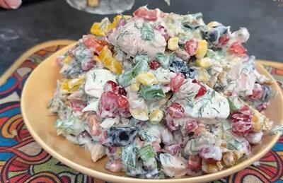  دو سالاد پاییزی خوش رنگ؛ سالاد مرغ و بادمجان و سالاد لبو و انار!