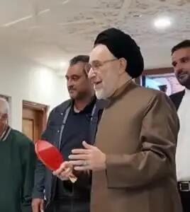 ببینید| سیدمحمد خاتمی در یزد به مصاف پینگ‌پنگ رفت!