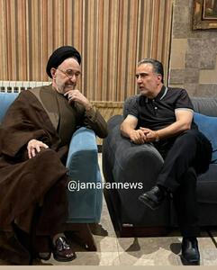  گفت و گوی سید محمد خاتمی با مصطفی تاجزاده + عکس