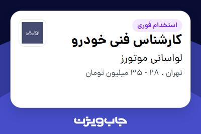  استخدام کارشناس فنی خودرو - آقا در لواسانی موتورز