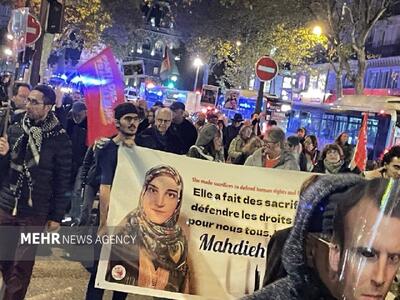  تظاهرات گسترده فعالان حقوق بشر در همبستگی با «مهدیه اسفندیاری»