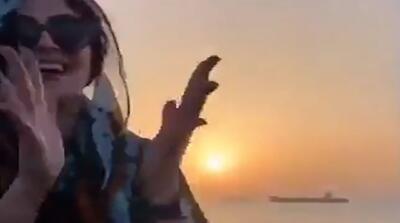  ویدیوی شادیِ بازیگر بانوی عمارت با آهنگ بندری