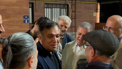  خوش و بش تاجرنیا و رجائیان بعد از مسابقه