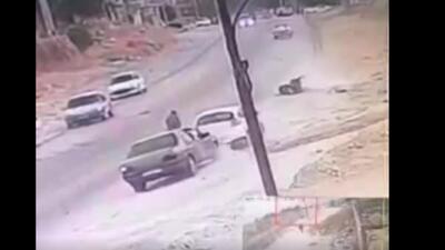  تصادف شدید پژو با اسب در کازرون