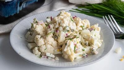  طرز تهیه سالاد گل کلم و سیب زمینی