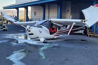  برخورد هواپیمای سبک با یک ساختمان در تبریز