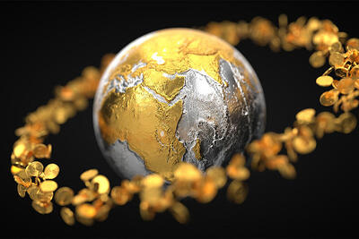  قیمت جهانی طلا ۱۰ آبان ۱۴۰۴
