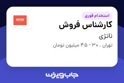  استخدام کارشناس فروش در ناتژی