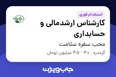  استخدام کارشناس ارشدمالی و حسابداری در محب سفره سلامت