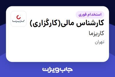  استخدام کارشناس مالی(کارگزاری) در کاریزما