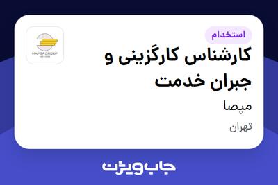  استخدام کارشناس کارگزینی و جبران خدمت در مپصا