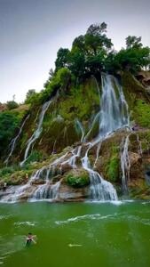  فیلم دیدنی از آبشار بیشه در لرستان