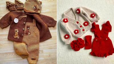  15 مدل ست بافتنی بچگانه زیبا و مناسب کودکان