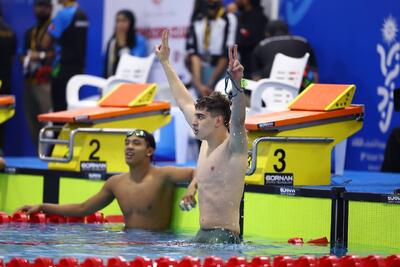  نشان طلای رقابت‌های آسیایی بر گردن شناگر شیرازی