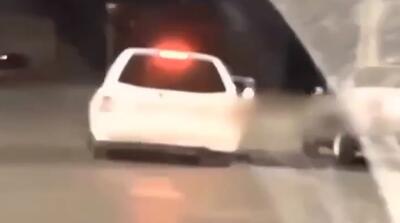  درگیری خطرناک دو خودرو با قمه در سیرجان