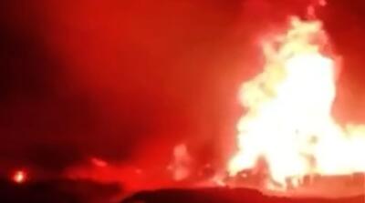  لحظات انفجار کارگاه شارژ کپسول گاز مایع در شیراز