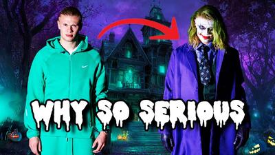  ارلینگ هالند با پوشش جوکر در شب هالووین به خیابان رفت