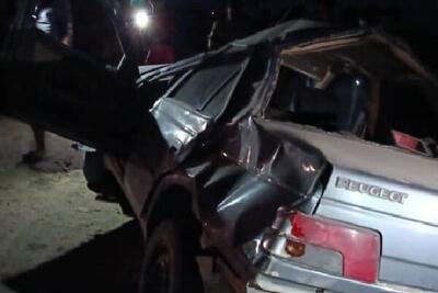  واژگونی ۴۰۵ در جاسک جان راننده را گرفت