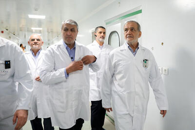  قاب‌هایی از حضور پزشکیان در سازمان انرژی اتمی