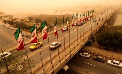  تداوم آلودگی در خوزستان/ ۱۳ شهر در وضعیت بنفش، قرمز و نارنجی