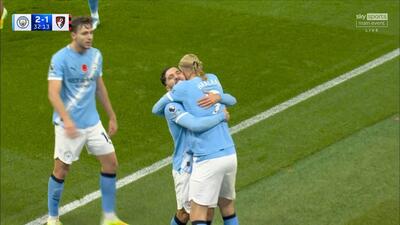  گل دوم منچستر سیتی به بورنموث (دبل ارلینگ هالند)