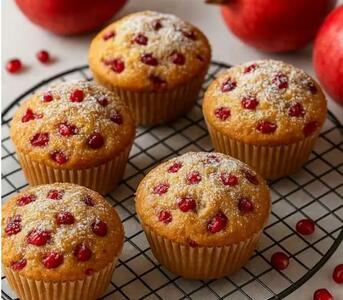  طرز تهیه مافین انار ؛ ترفند نرم و پفکی موندن