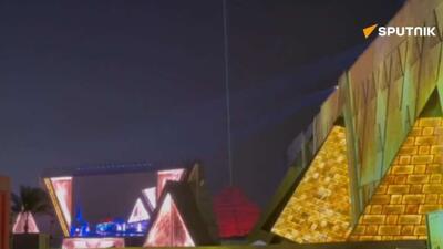  فشفشه و آتش‌بازی در مراسم افتتاحیه موزه بزرگ مصر