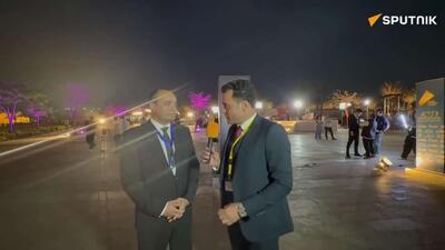  دکتر محمد اسماعیل، رئیس شورای عالی آثار باستانی مصر، در مصاحبه اختصاصی با اسپوتنیک، در حاشیه افتتاح موزه بزرگ مصر